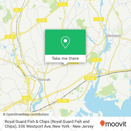 Royal Guard Fish & Chips (Royal Guard Fish and Chips), 336 Westport Ave map