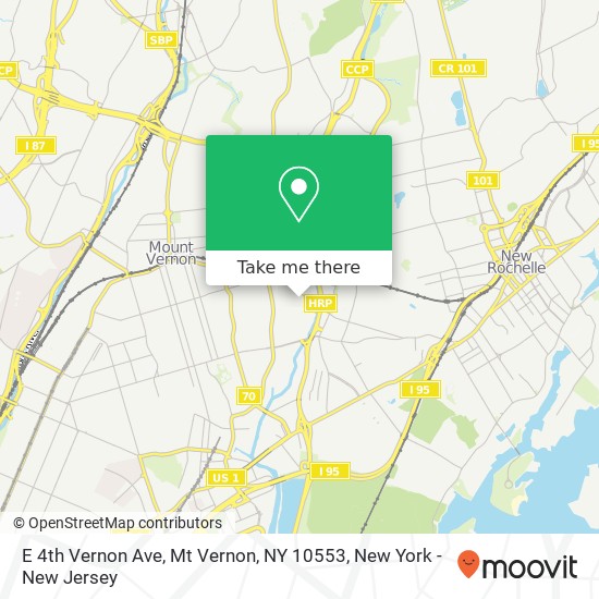 E 4th Vernon Ave, Mt Vernon, NY 10553 map