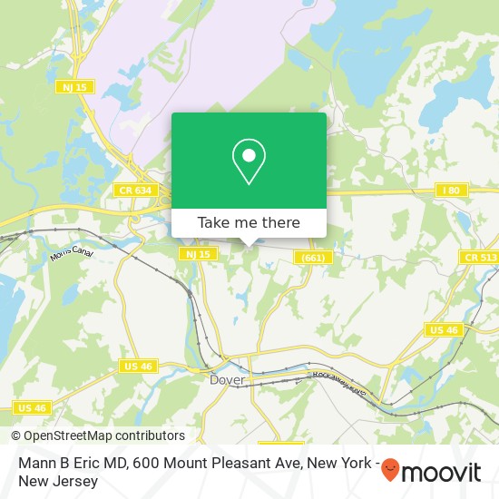 Mapa de Mann B Eric MD, 600 Mount Pleasant Ave