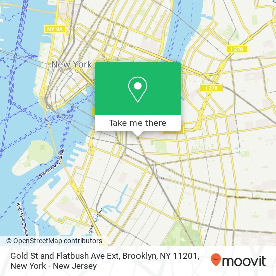 Mapa de Gold St and Flatbush Ave Ext, Brooklyn, NY 11201