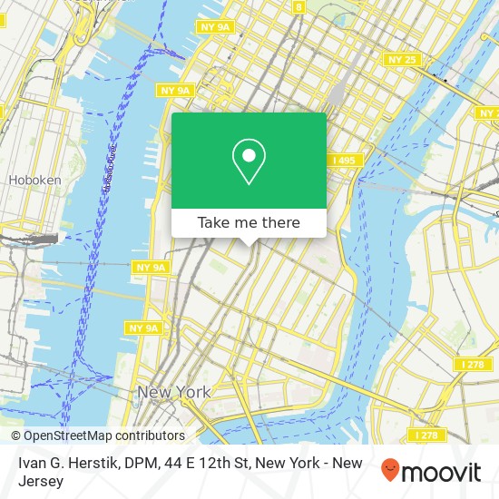 Ivan G. Herstik, DPM, 44 E 12th St map