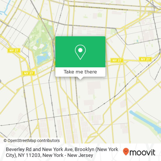 Mapa de Beverley Rd and New York Ave, Brooklyn (New York City), NY 11203