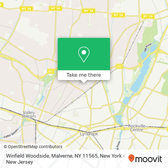 Mapa de Winfield Woodside, Malverne, NY 11565