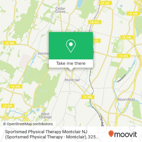 Sportsmed Physical Therapy Montclair NJ (Sportsmed Physical Therapy - Montclair), 325 Claremont Ave map