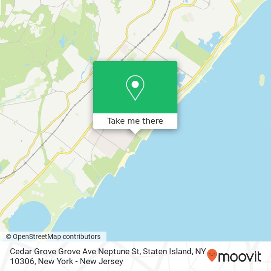 Cedar Grove Grove Ave Neptune St, Staten Island, NY 10306 map