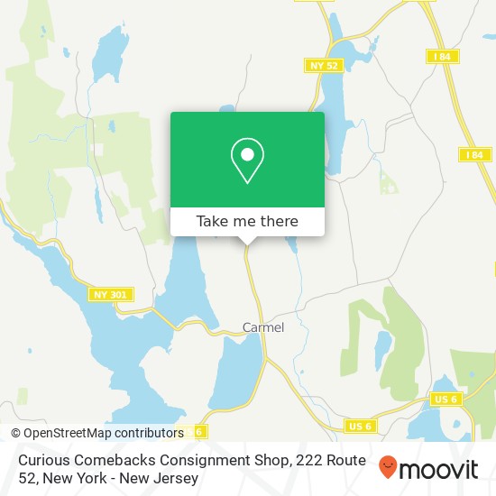 Mapa de Curious Comebacks Consignment Shop, 222 Route 52