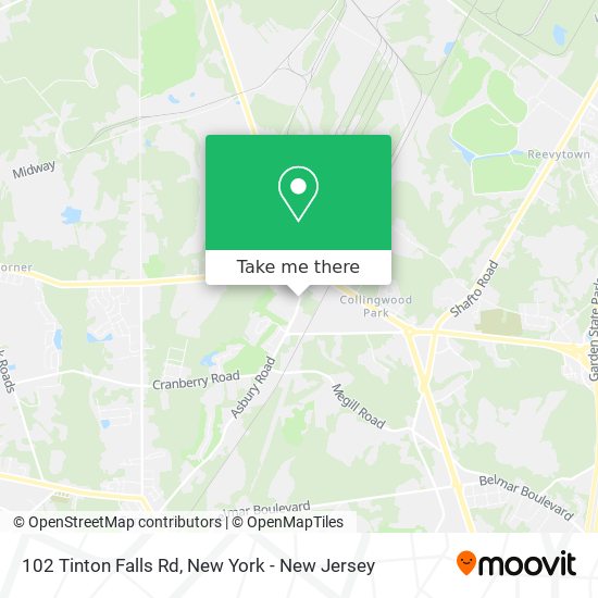 Mapa de 102 Tinton Falls Rd