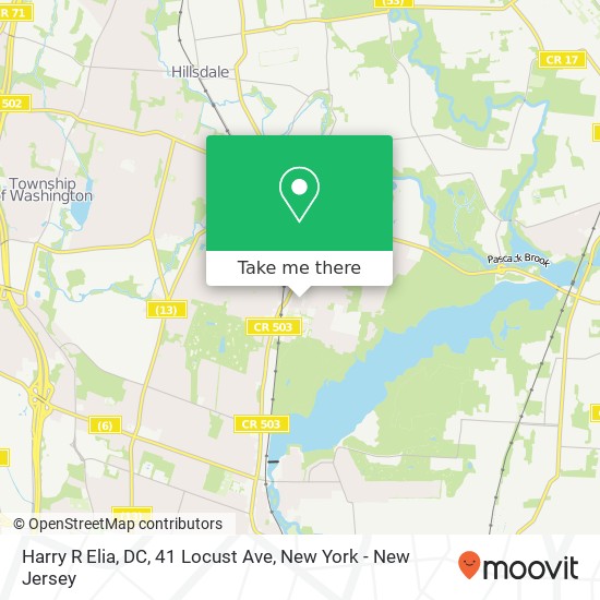 Mapa de Harry R Elia, DC, 41 Locust Ave
