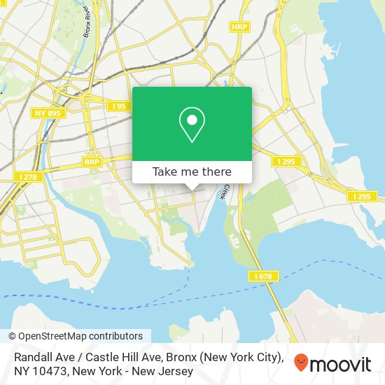 Randall Ave / Castle Hill Ave, Bronx (New York City), NY 10473 map