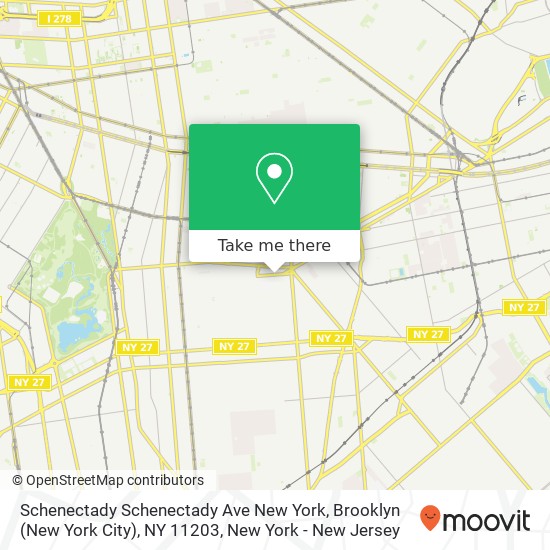 Mapa de Schenectady Schenectady Ave New York, Brooklyn (New York City), NY 11203