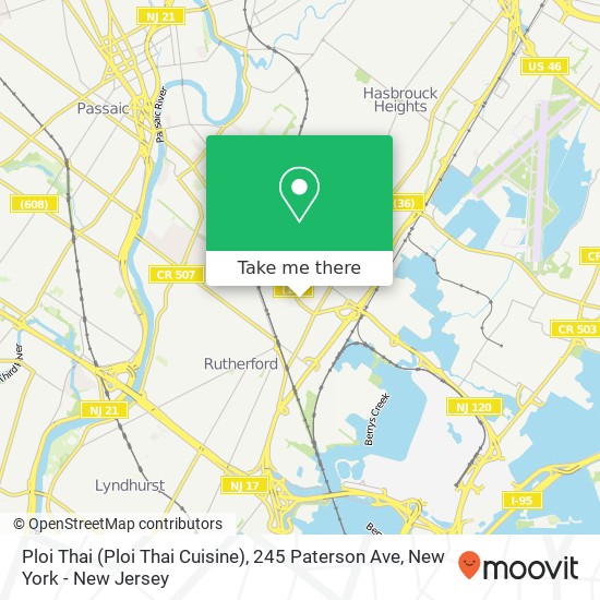 Mapa de Ploi Thai (Ploi Thai Cuisine), 245 Paterson Ave