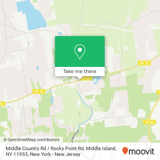 Mapa de Middle Country Rd / Rocky Point Rd, Middle Island, NY 11953