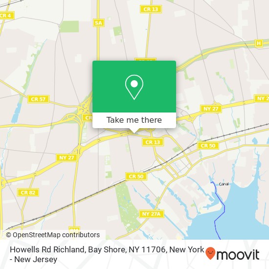 Howells Rd Richland, Bay Shore, NY 11706 map