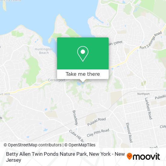 Betty Allen Twin Ponds Nature Park map