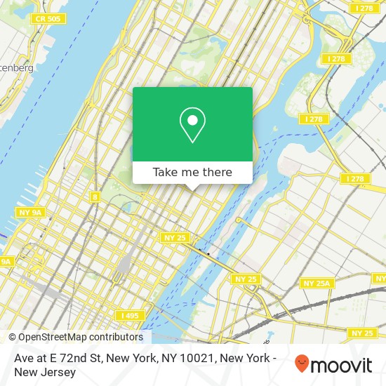 Ave at E 72nd St, New York, NY 10021 map