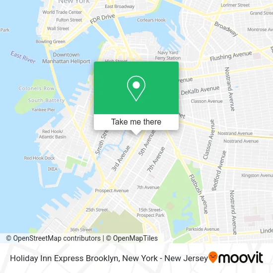 Holiday Inn Express Brooklyn map