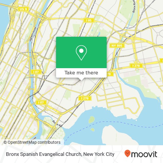 Bronx Spanish Evangelical Church map