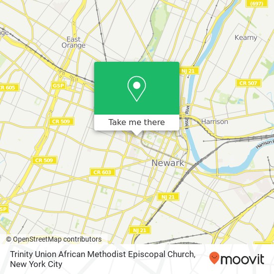 Mapa de Trinity Union African Methodist Episcopal Church