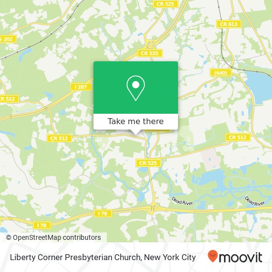 Mapa de Liberty Corner Presbyterian Church