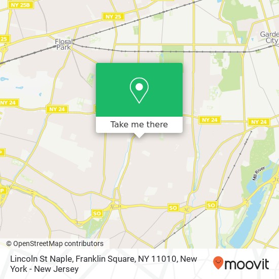 Mapa de Lincoln St Naple, Franklin Square, NY 11010