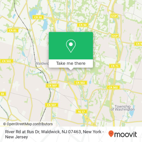 River Rd at Rus Dr, Waldwick, NJ 07463 map
