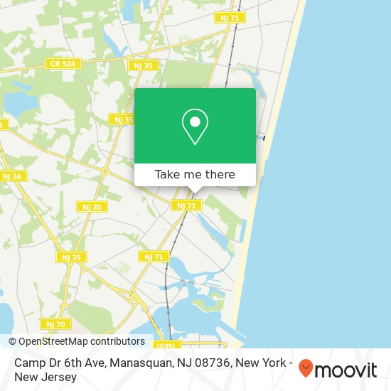 Camp Dr 6th Ave, Manasquan, NJ 08736 map