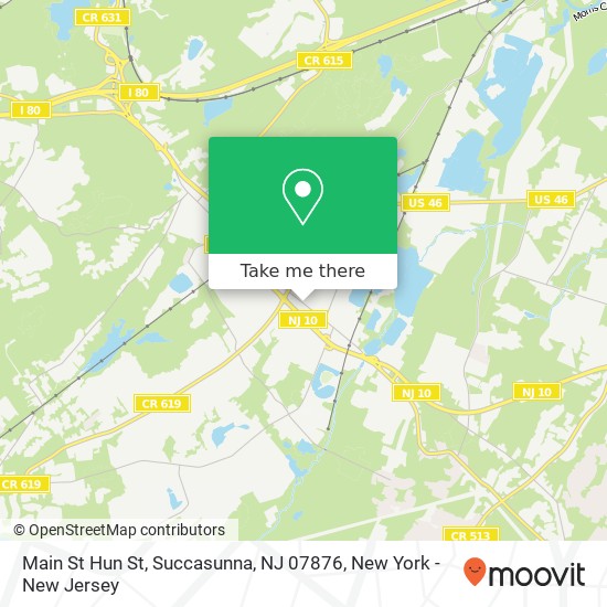 Mapa de Main St Hun St, Succasunna, NJ 07876