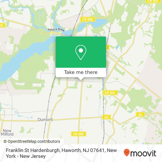 Mapa de Franklin St Hardenburgh, Haworth, NJ 07641