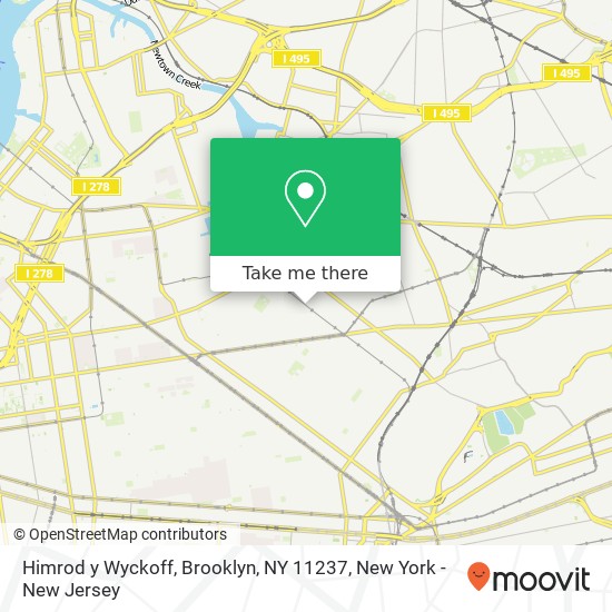 Mapa de Himrod y Wyckoff, Brooklyn, NY 11237