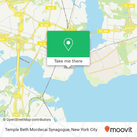 Temple Beth Mordecai Synagogue map