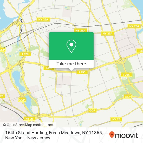 164th St and Harding, Fresh Meadows, NY 11365 map