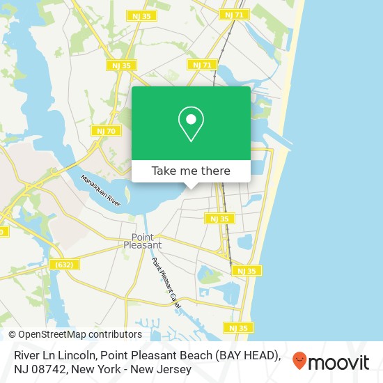 River Ln Lincoln, Point Pleasant Beach (BAY HEAD), NJ 08742 map