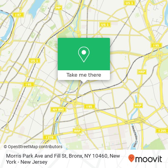 Mapa de Morris Park Ave and Fill St, Bronx, NY 10460