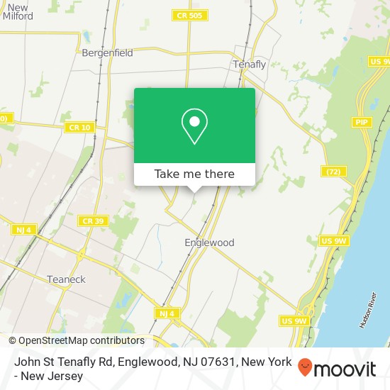 Mapa de John St Tenafly Rd, Englewood, NJ 07631