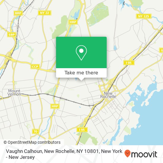 Mapa de Vaughn Calhoun, New Rochelle, NY 10801