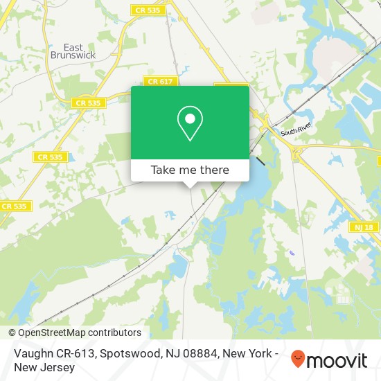 Mapa de Vaughn CR-613, Spotswood, NJ 08884