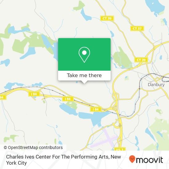 Mapa de Charles Ives Center For The Performing Arts
