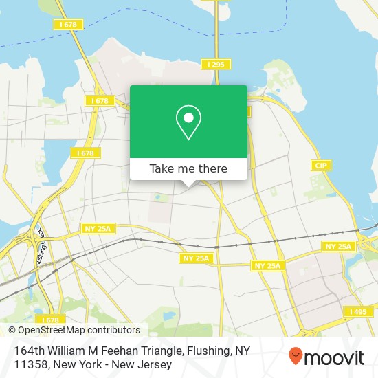 Mapa de 164th William M Feehan Triangle, Flushing, NY 11358