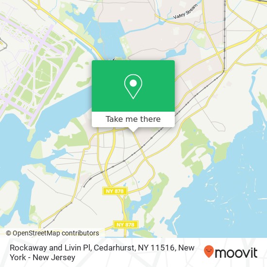 Mapa de Rockaway and Livin Pl, Cedarhurst, NY 11516