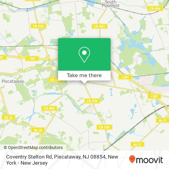 Mapa de Coventry Stelton Rd, Piscataway, NJ 08854