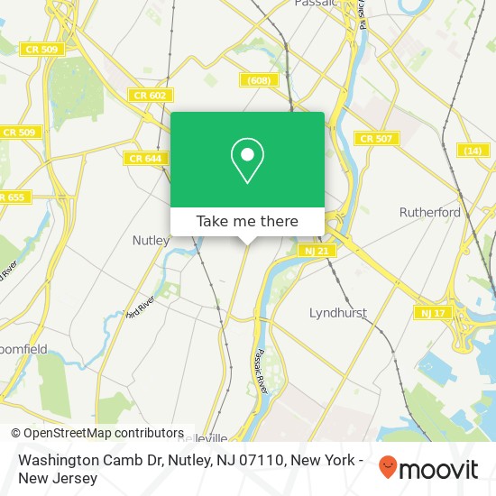 Washington Camb Dr, Nutley, NJ 07110 map