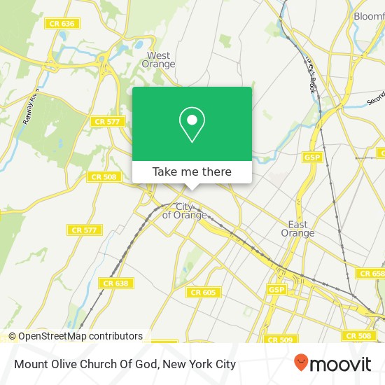 Mount Olive Church Of God map