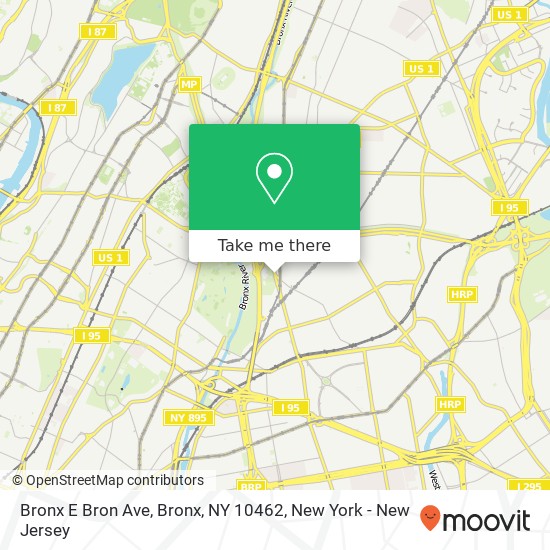 Mapa de Bronx E Bron Ave, Bronx, NY 10462