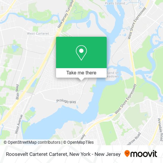 Mapa de Roosevelt Carteret Carteret