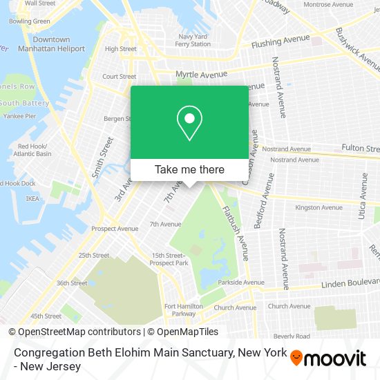 Congregation Beth Elohim Main Sanctuary map