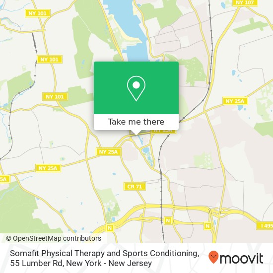 Mapa de Somafit Physical Therapy and Sports Conditioning, 55 Lumber Rd