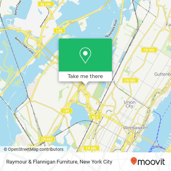 Raymour & Flannigan Furniture map