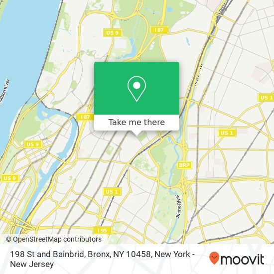 198 St and Bainbrid, Bronx, NY 10458 map