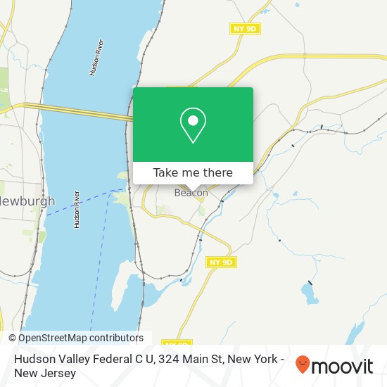 Mapa de Hudson Valley Federal C U, 324 Main St