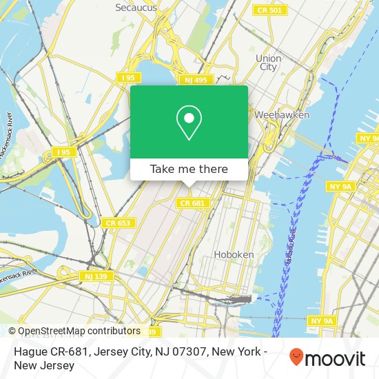 Hague CR-681, Jersey City, NJ 07307 map